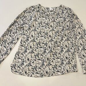 Cabi Long Sleeve Print Blouse Size Medium
